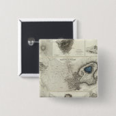 Geologische verschijnselen vierkante button 5,1 cm (Voorkant /achterkant)