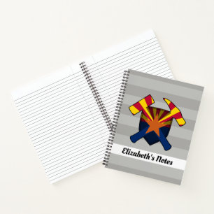 Geologist's Rock Hammer en Arizona Flag Logo Notitieboek