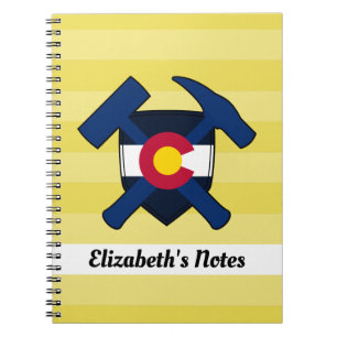 Geologist's Rock Hammer en Colorado Flag Logo Notitieboek