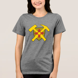 Geologist's Rock Hammer Logo met New Mexico Flag Tri-Blend Shirt