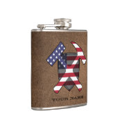 Geologist's Rock Hammer Shield - Amerikaanse vlag Heupfles (Rechts)