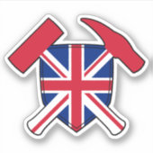 Geologist's Rock Hammers - Britse Unie Vlag Sticker (Voorkant)