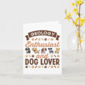 Geology Enthusiast and Dog Lover Gift Kaart (Gele Bloem)