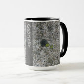 Geology Granite Rock Texture met Moss any Name Mok (Voorkant rechts)