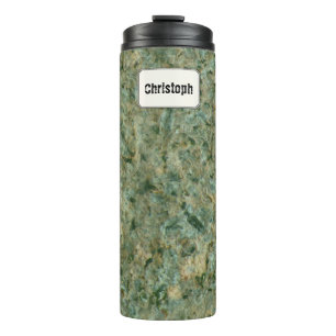 Geology Green Rock Texture Custom Name Thermosbeker