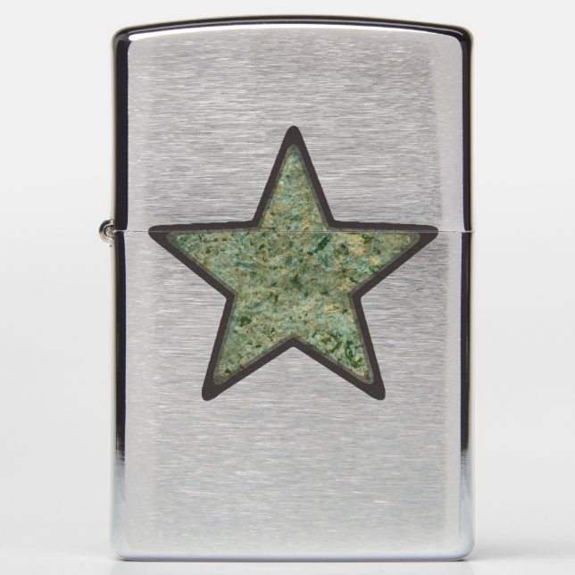 Geology Green Rock Texture Star (Voorkant)