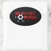 Geology Ninja Ovale Sticker (Tas)