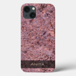 Geology Pink Rock Texture Photo iPhone 13 Hoesje