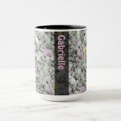 Geology Rock Texture Pastels met willekeurige naam Mok (Midden)