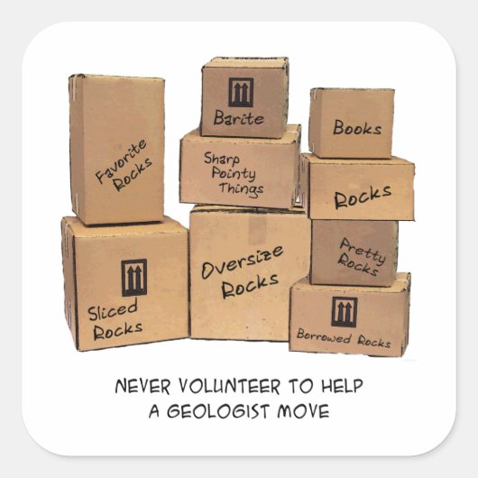 Geoloog bewegende Humor Sticker (Voorkant)
