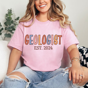 Geoloog Est. 2024, Geology Student Afstuderen T-shirt
