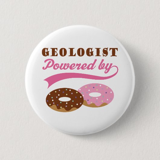 Geoloog Gift (Donuts) Ronde Button 5,7 Cm (Voorkant)