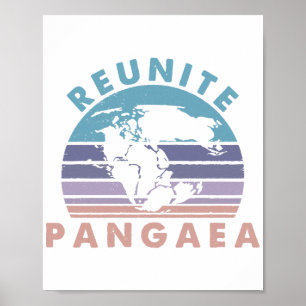 Geoloog Gift grappige geologie Reunite Pangeae Poster