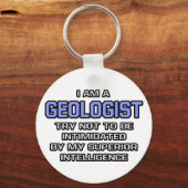 Geoloog Joke ... Superieure intelligentie Sleutelhanger (Voorkant)