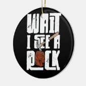 Geoloog Rock Hounding Geode wacht dat ik een rots  Keramisch Ornament (Links)