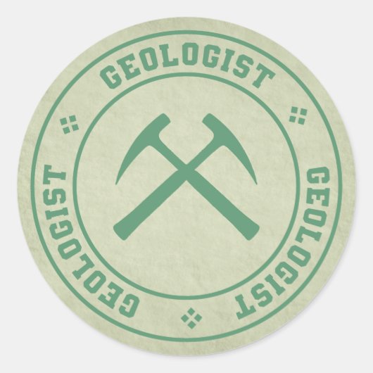 Geoloog Ronde Sticker (Voorkant)