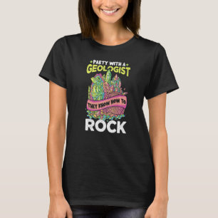 Geoloog Rotskollector Geologie Geode Jager Steen T-shirt