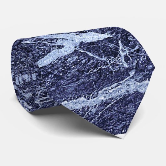 Geoloog Stropdas Blue Marble Stone Design (Opgerold)