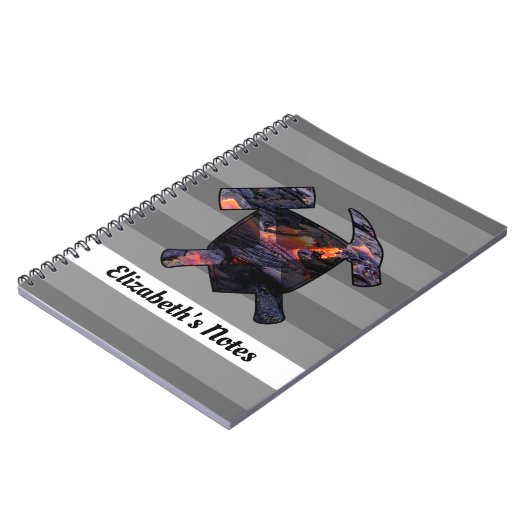 Geoloog's Rock Hammers met Hawaïaanse Lava Flow Notitieboek (Linkerzijde)