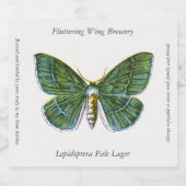 Geometra papilionaria - De Grote Emerald Moth Bier Etiket (Enkel label)