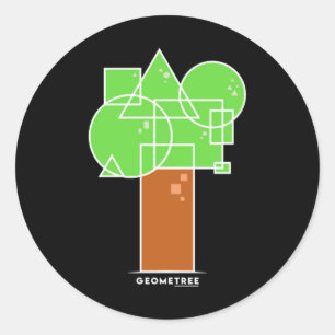 Geometree I Ronde Sticker