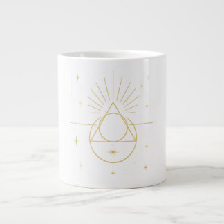Geometría de Luz ✨ | Sacred Golden Geometry Design Extra Grote Beker