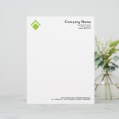 Geometric 01 - Martian Green Briefhoofd (Staand voorkant)