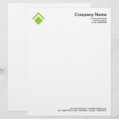 Geometric 01 - Martian Green Briefhoofd (Voorkant / Achterkant)