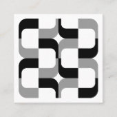 Geometric 020614 — Zwart en grijs Vierkante Visitekaartje (Voorkant)
