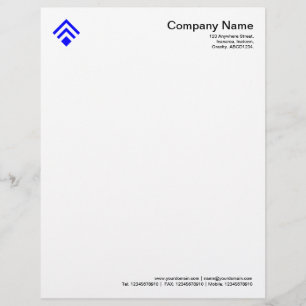 Geometric 02 - Blauw Custom Briefhoofd