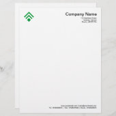 Geometric 02 - Grass Green Custom Briefhoofd (Voorkant / Achterkant)