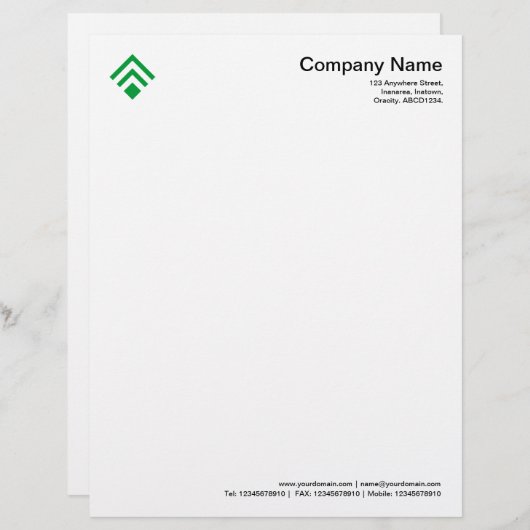 Geometric 02 - Grass Green Custom Briefhoofd (Voorkant / Achterkant)