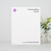 Geometric 02 - Paars Briefhoofd (Staand voorkant)