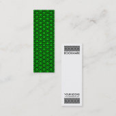 Geometric 280514 (03) - Black on Green Mini Visitekaartje (Voorkant / Achterkant)