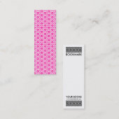 Geometric 280514 (03) - White on Deep Hot Pink Mini Visitekaartje (Voorkant / Achterkant)