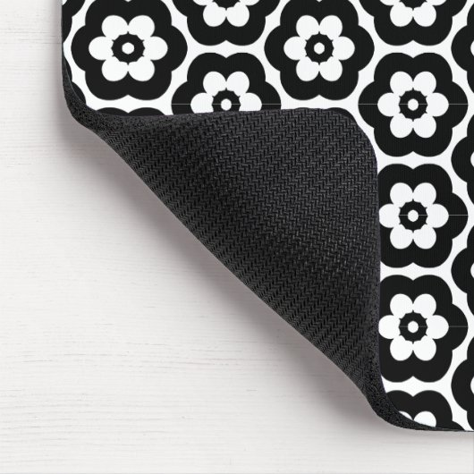 Geometric 280514 (03) - Zwart op Wit Muismat (Hoek)