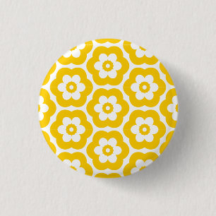Geometric 290514 (3) - Amber on White Ronde Button 3,2 Cm