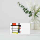 Geometric a la Mondrian visitekaartje (Staand voorkant)