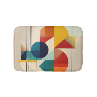 Geometric Abstract Art in Bauhaus Style Badmat