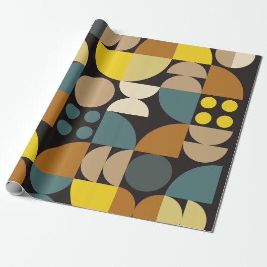 Geometric abstract artwork poster with colorful si cadeaupapier (Uitgerold)