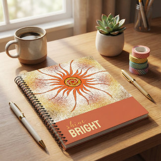 Geometric abstract contemporary colourful spiral notitieboek