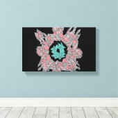 Geometric Abstract Flow Canvas Afdruk (Insitu (Houten vloer))
