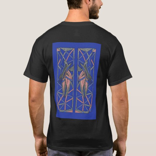 Geometric Abstract Men’s Art Tee T-shirt (Achterkant)