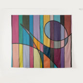 Geometric Abstract with Bold Stripes and Curves Wandkleed (Voorkant (horizontaal))