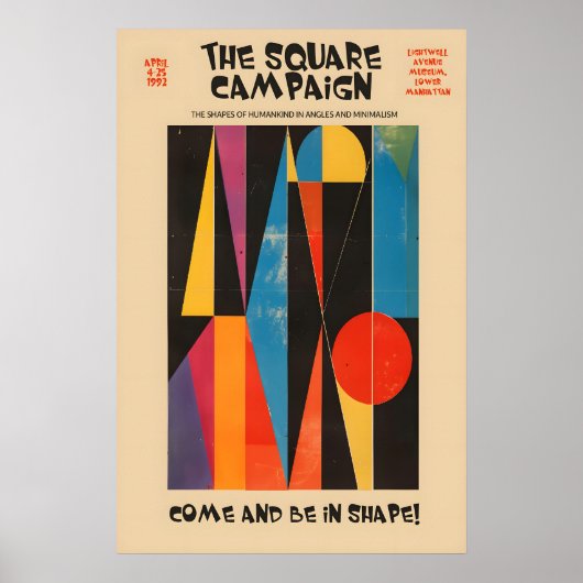 Geometric Art Poster Colorful Abstract Exhibition (Voorkant)