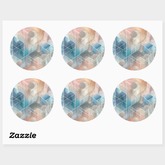 Geometric Art Sticker Set - Abstract Ontwerp (Vel)