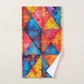 Geometric Art: Vibrant Chaos (Serviette à main)