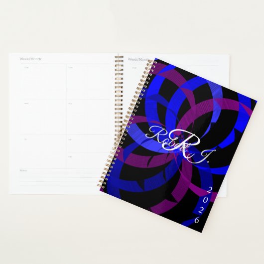 Geometric Berry Blend Designer Planner (Devant avec enveloppe)