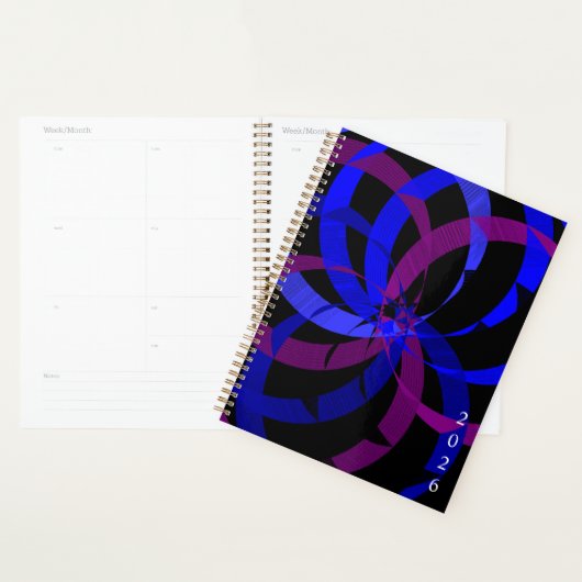 Geometric Berry Blend Designer Planner (Devant avec enveloppe)
