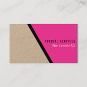 Geometric Black Bold Craft Visitekaartje (Achterkant)